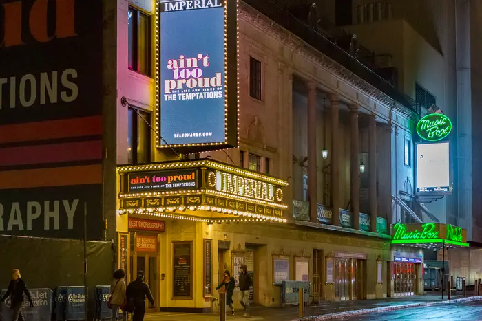 Broadway theater shut down due to Coronavirus, March 12th, 2020, the first night of being shut down